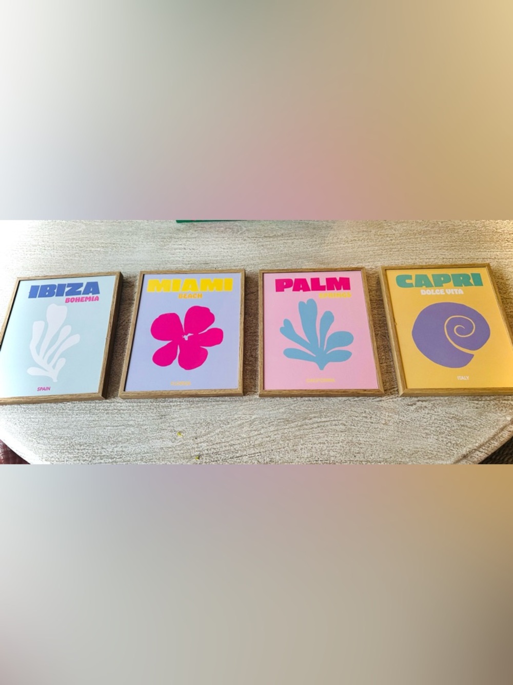 4pack Costal Framed Art Prints